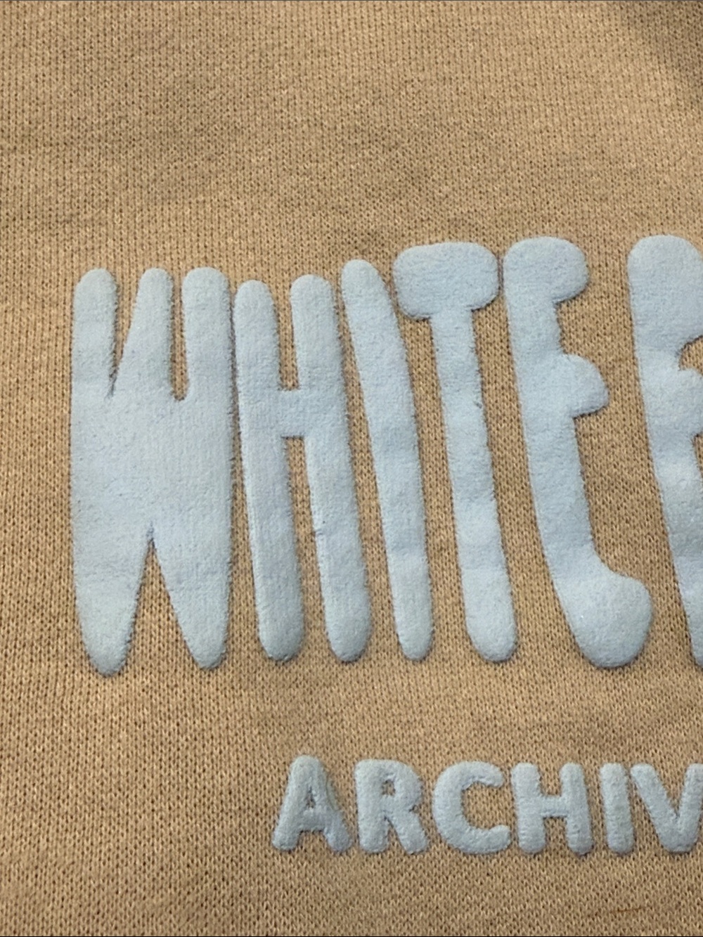 WHITEFOX Archive Co Beige Hoodie with White Logo - Picture 3 of 9